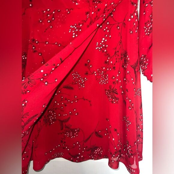 Madewell Hazelwood Wrap-Front Mini Dress in Windswept Floral Size 8 EUC - Picture 6 of 8